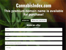 Tablet Screenshot of cannabisindex.com